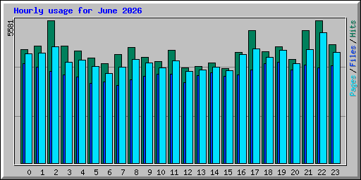 Hourly usage for June 2026
